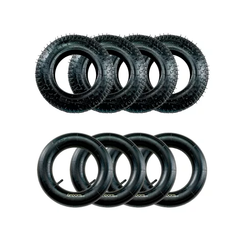 Kit 4x Pneu 350x8 2 lonas e Câmara