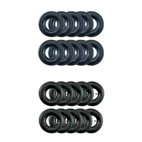 Kit 10x Pneu 250x4 4 lonas e Câmara